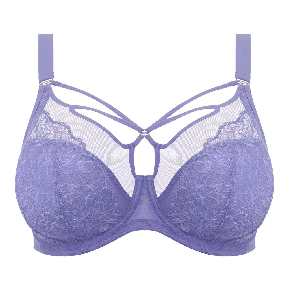 Elomi Brianna Underwire Strappy Plunge‎ Bra Women's Bra Jacaranda Size 32K 32 K